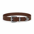 Vintage Engraved Belt ( Coffee Brown)