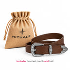 Vintage Engraved Belt ( Coffee Brown)