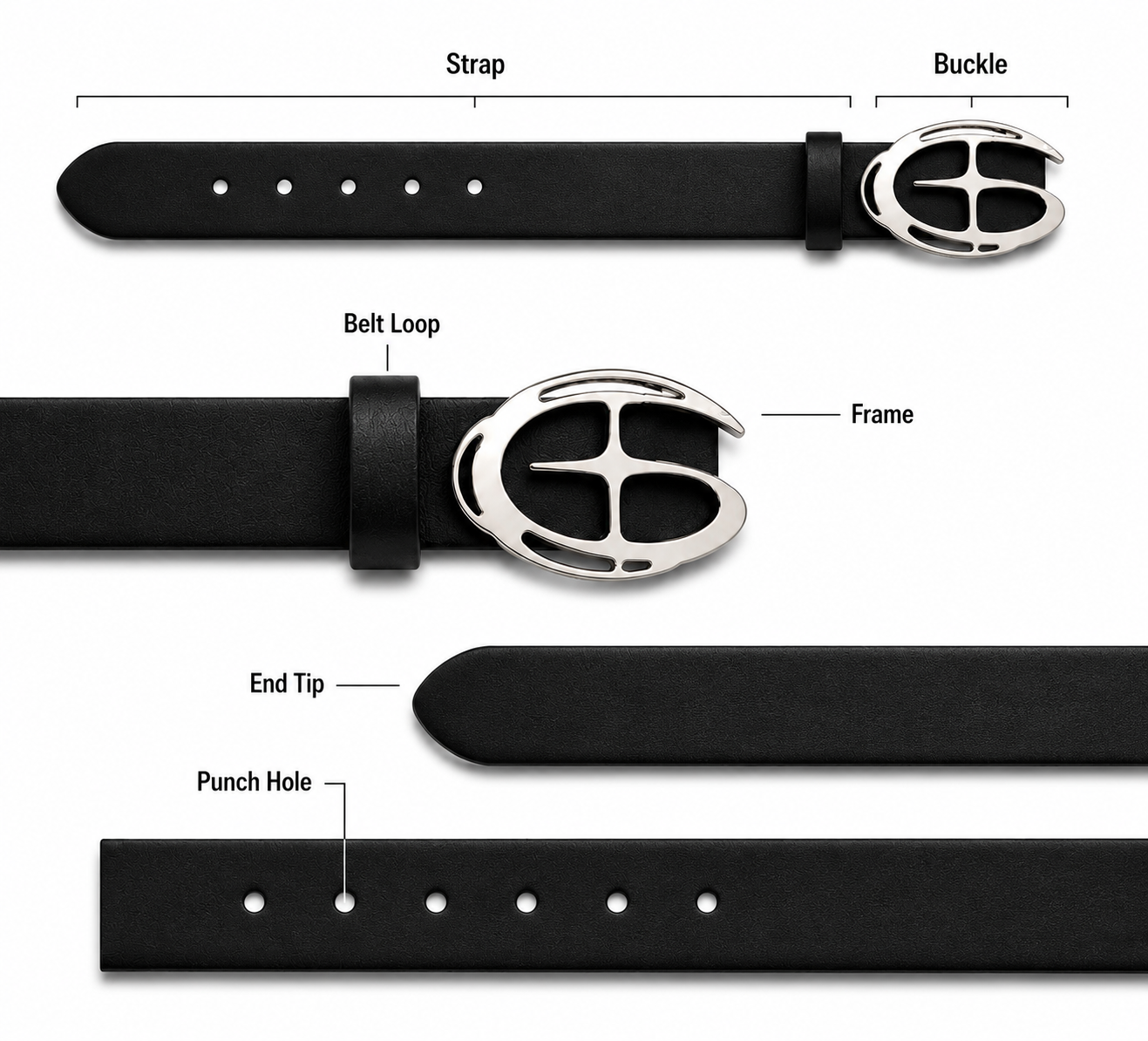 Chrome Star Belt