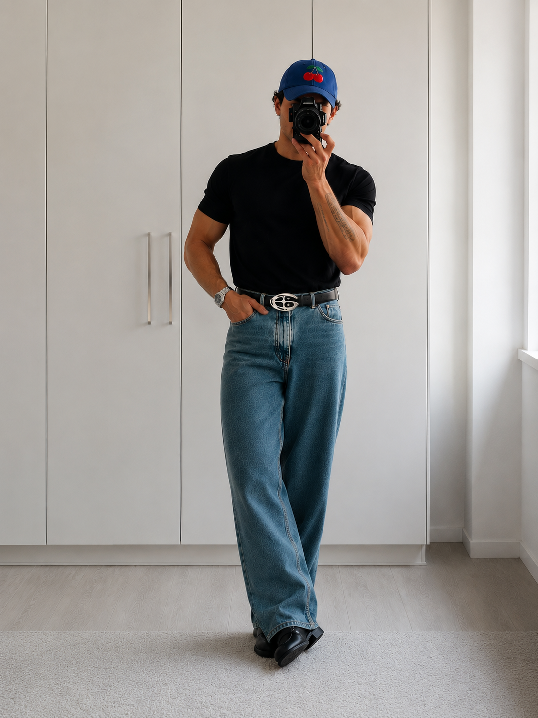 Chrome Star Belt
