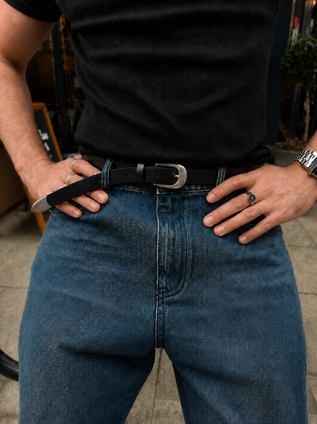 Old Money Slim Belt (Black Edition)