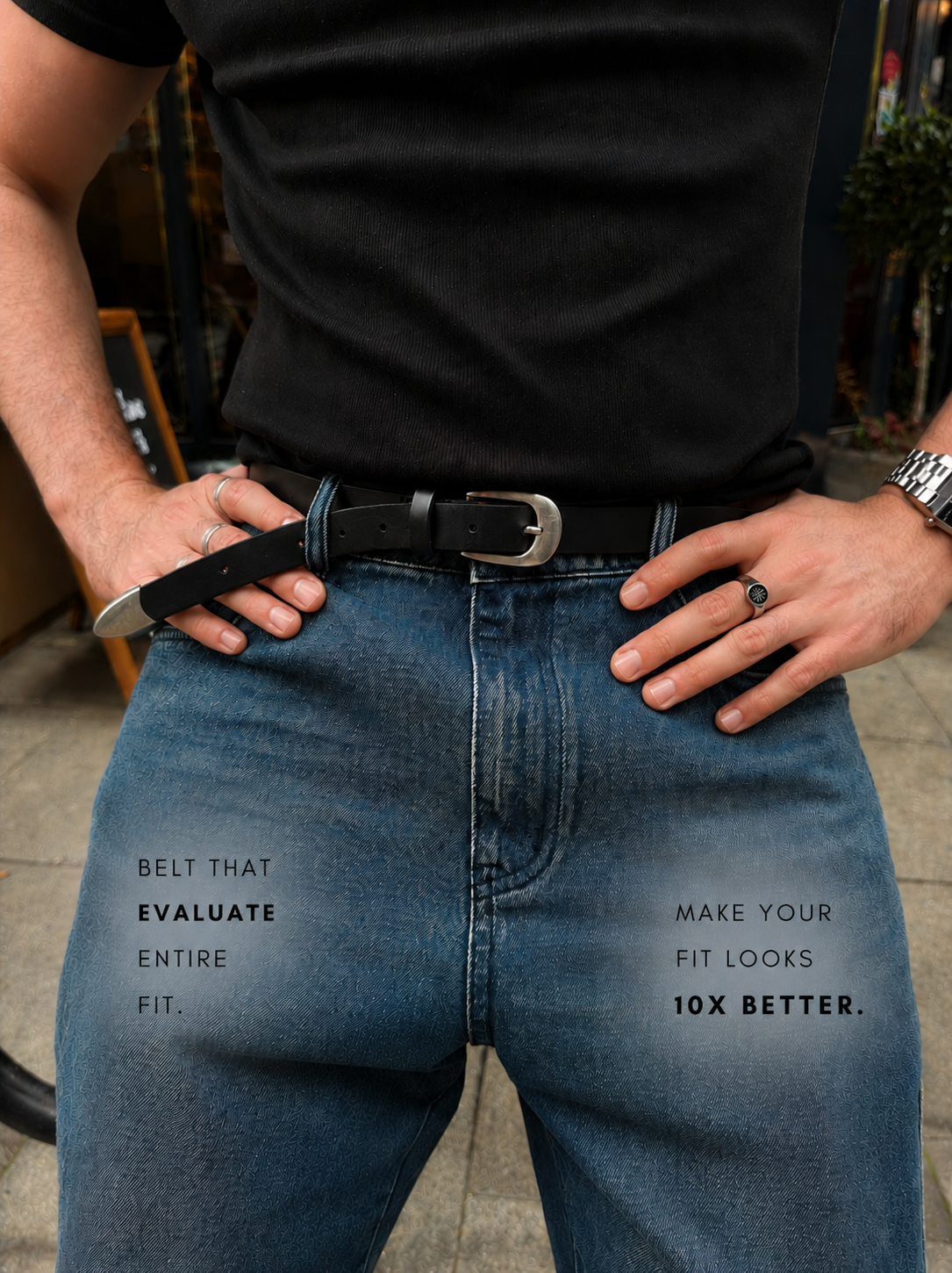 Old Money Slim Belt (Jet Black Edition)